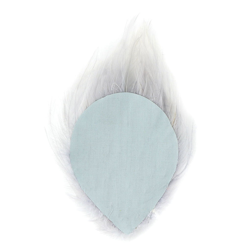 Feather Hackle Pads Dyed - Silver