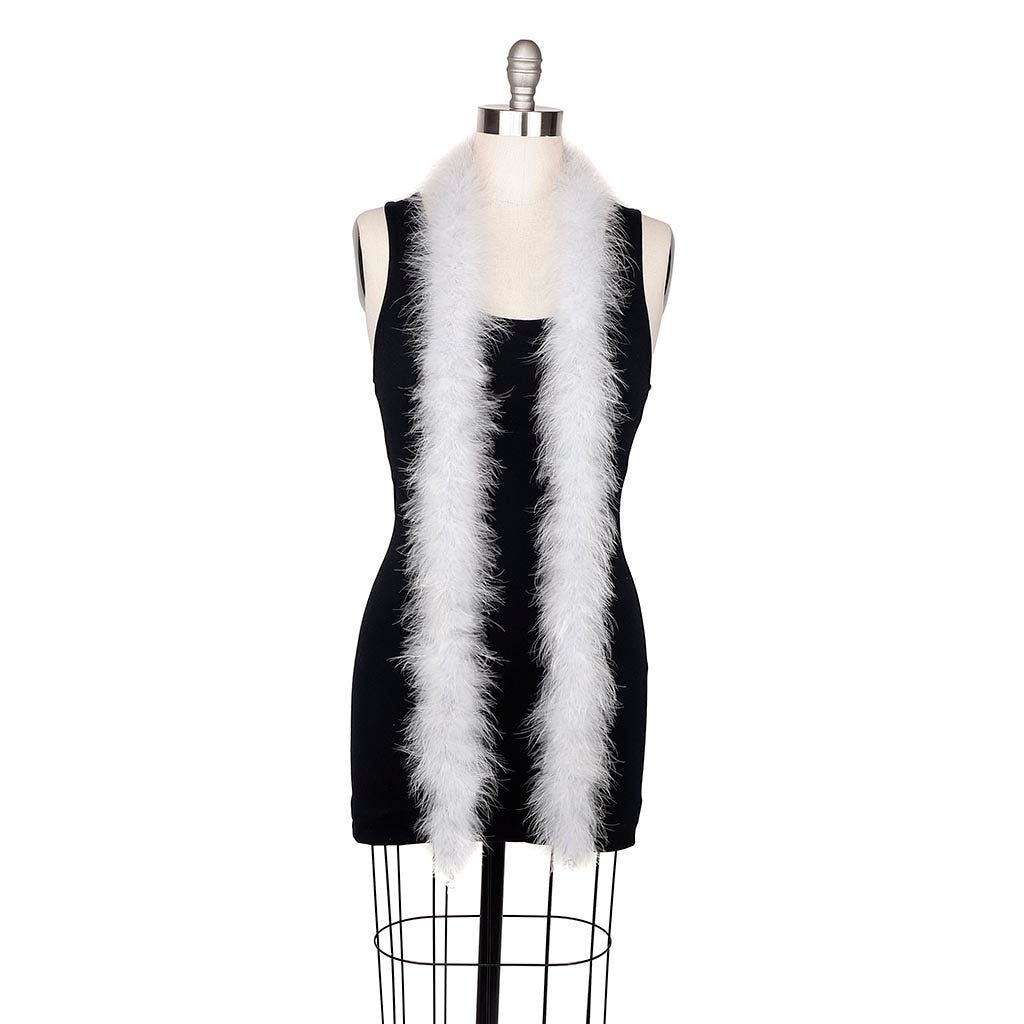 Marabou Feather Boa - Mediumweight - Silver