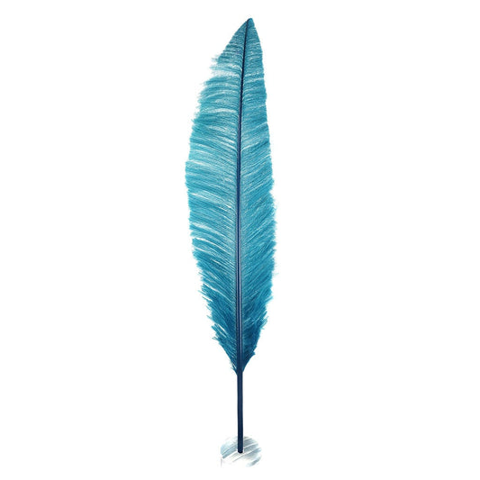 Ostrich Nandu Feathers -13-24 " - 45 PCS PEACOCK BLUE