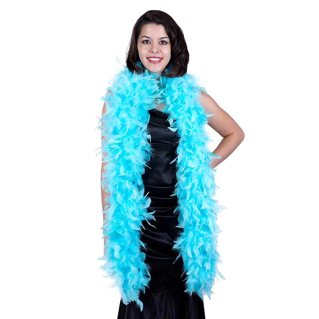 Chandelle Feather Boa - Heavyweight  - Lt Turquoise