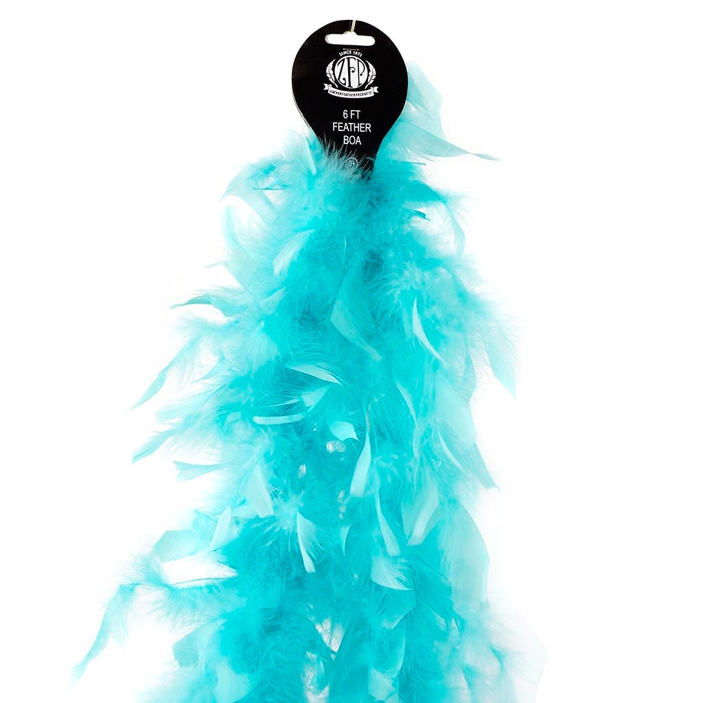 Chandelle Feather Boa - Lightweight - Light Turquoise