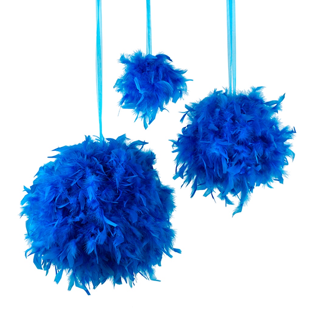 Chandelle Feather Pom Poms - Dark Turquoise