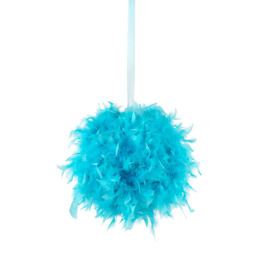 Chandelle Feather Pom Poms - Lt Turquoise