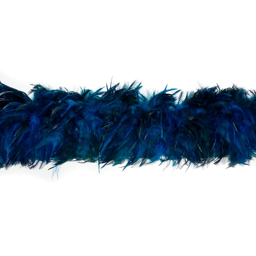Red Chinchilla Saddle Rooster Feather Boa 4-5" - Dark Turquoise