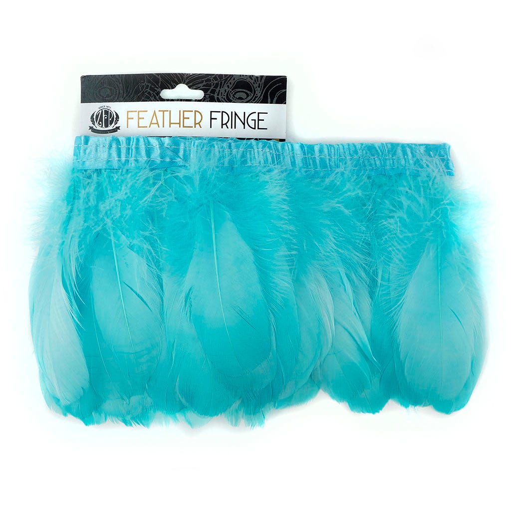 Parried Goose Pallet Feather Fringe Light Turquoise