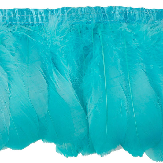 Parried Goose Pallet Feather Fringe Light Turquoise
