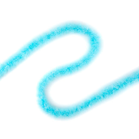 Thin Marabou Feather Boa - Light Turquoise