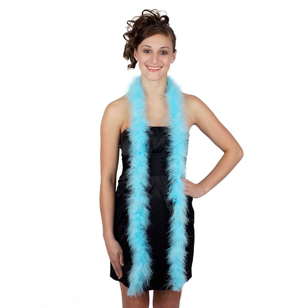 Marabou Feather Boa - Mediumweight - Light Turquoise