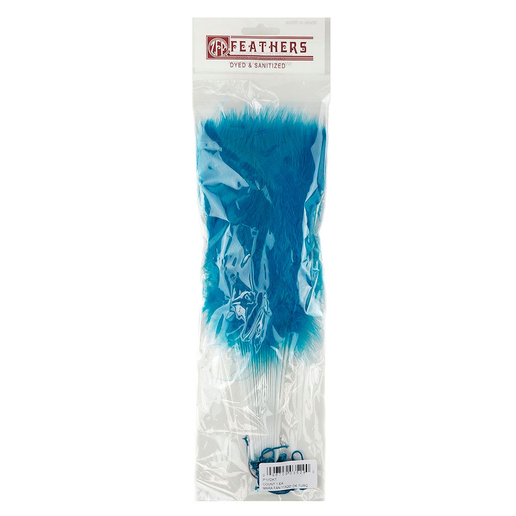 Marabou Feather Fan - Dark Turquoise