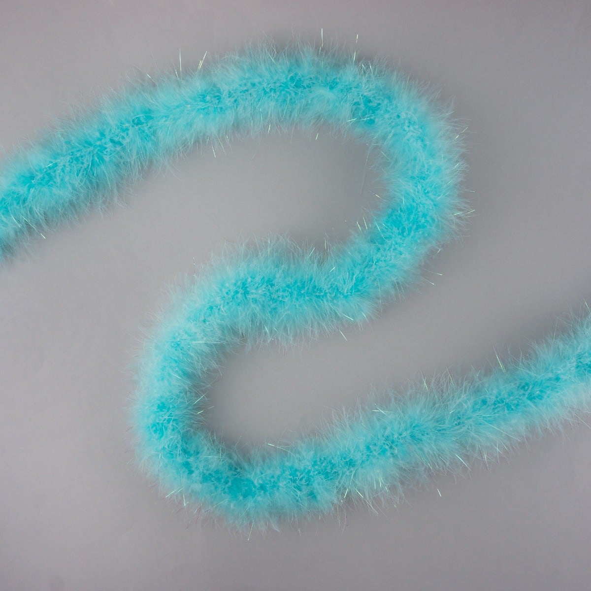 Marabou Boa with Lurex - Mediumweight - Lt Turquoise/Opal Lurex