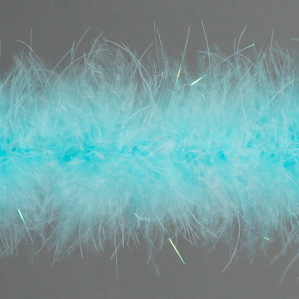 Marabou Boa with Lurex - Mediumweight - Lt Turquoise/Opal Lurex