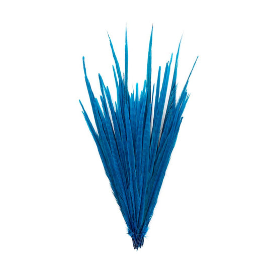 Assorted Pheasant Tails Dyed - Dark Turquoise