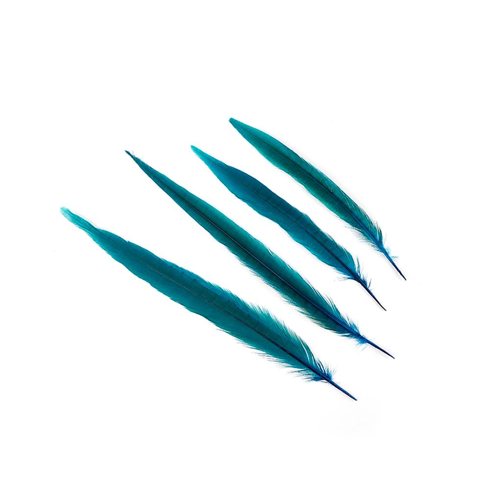 Pheasant Tails Assorted Bleached - Dark Turquoise