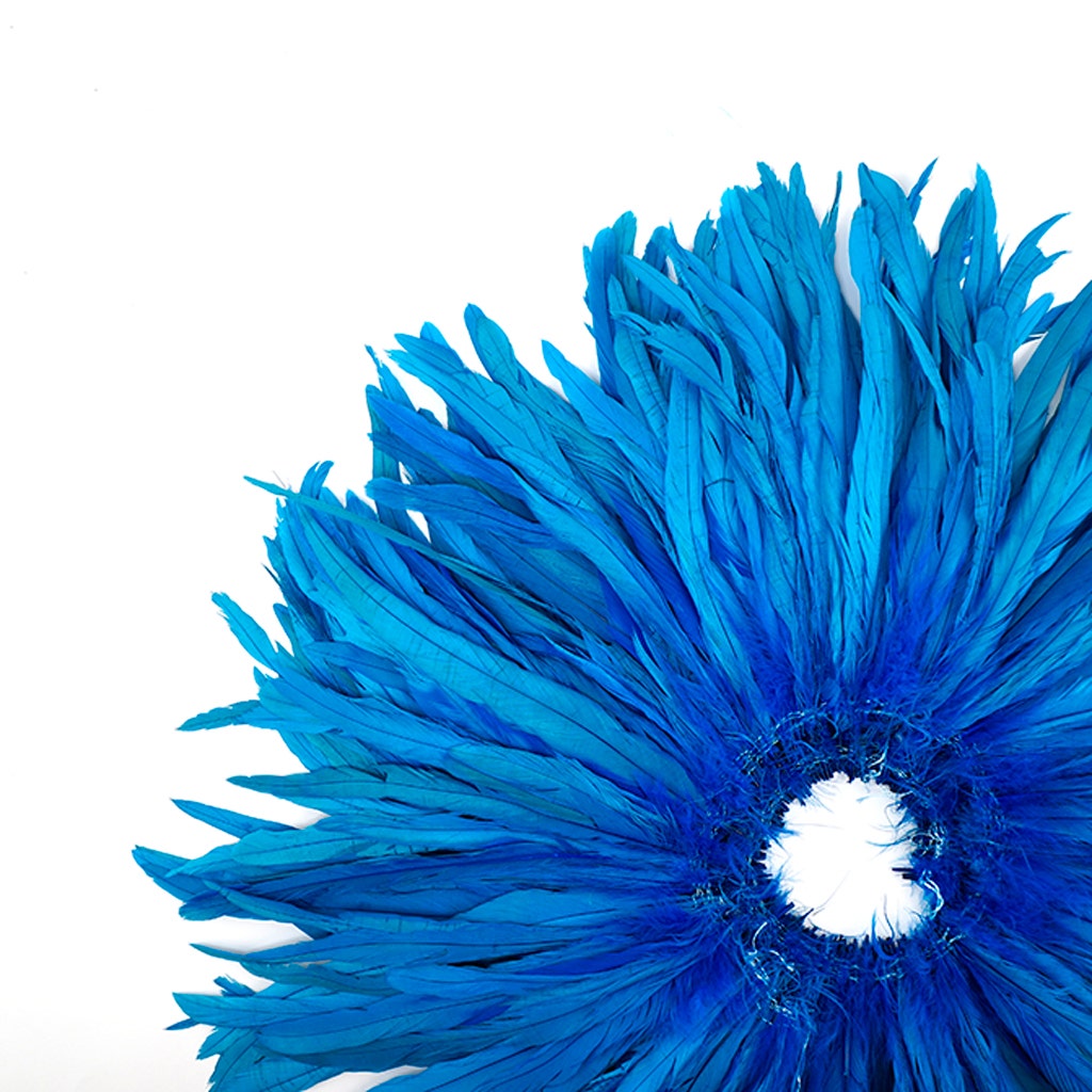 Rooster Coque Tails-Bleach-Dyed - Dark Turquoise