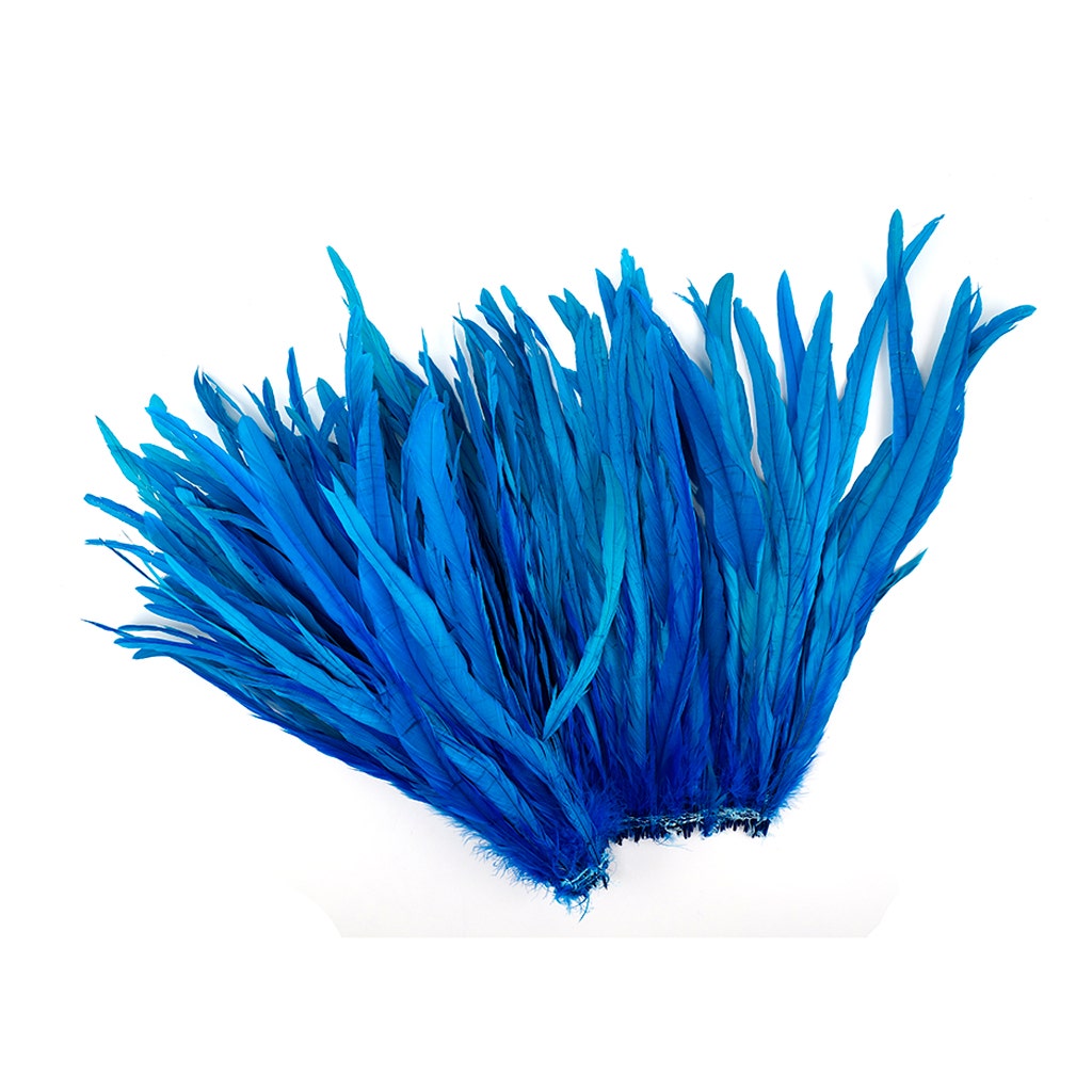 Rooster Coque Tails-Bleach-Dyed - Dark Turquoise