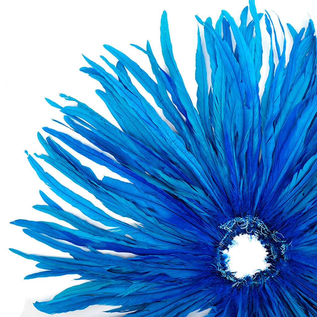 Rooster Coque Tails-Bleach-Dyed - Dark Turquoise