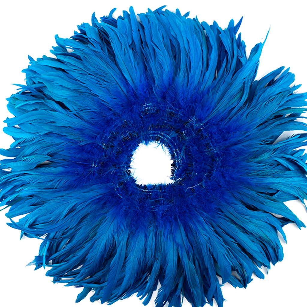 Rooster Coque Tails-Bleach-Dyed - Dark Turquoise