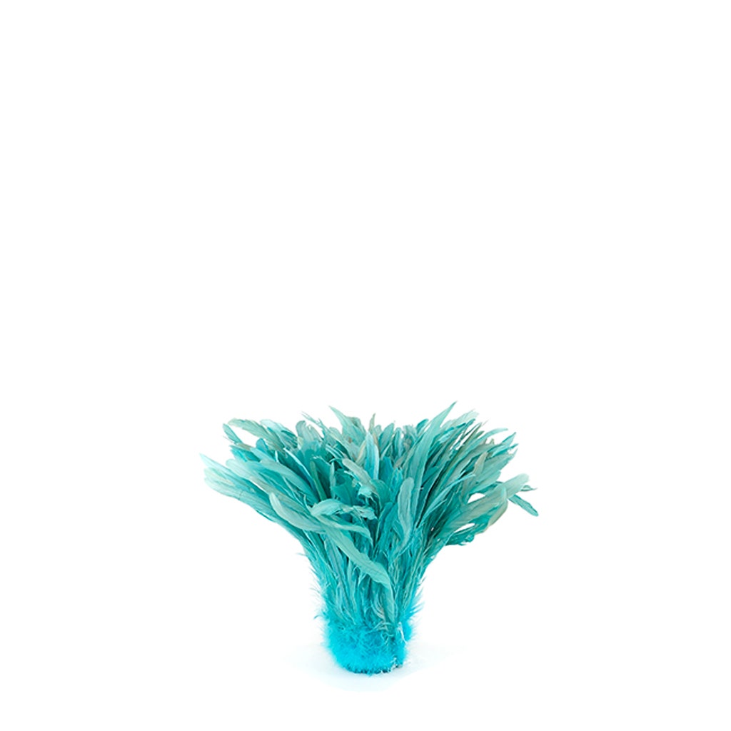 Rooster Coque Tails-Bleach-Dyed - Lt Turquoise
