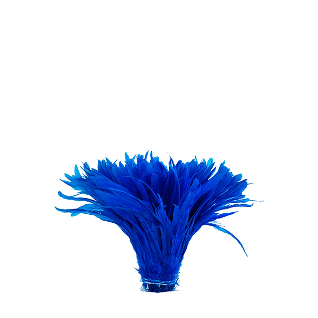 Rooster Coque Tails White-Dyed - Dark Turquoise