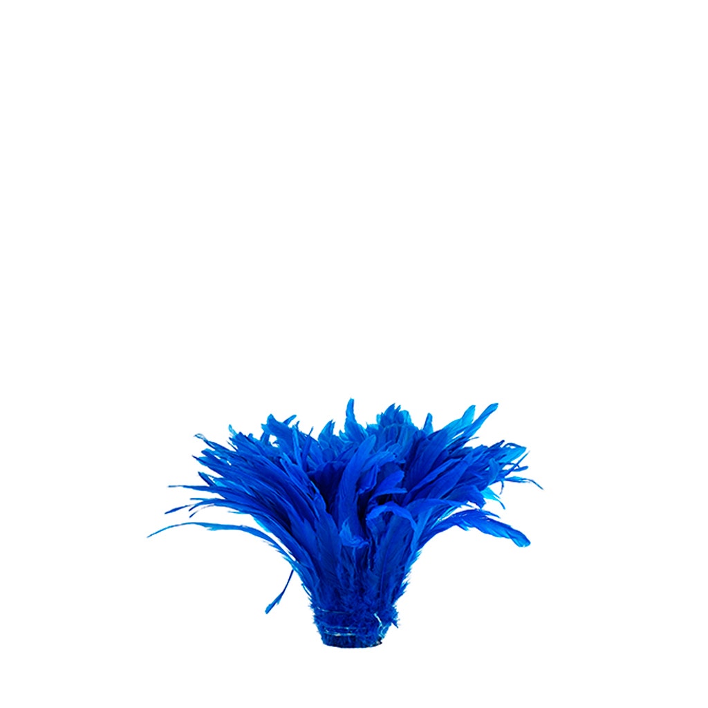 Rooster Coque Tails White-Dyed - Dark Turquoise
