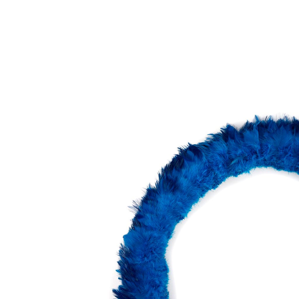 Rooster Hackle-White-Dyed - Dark Turquoise