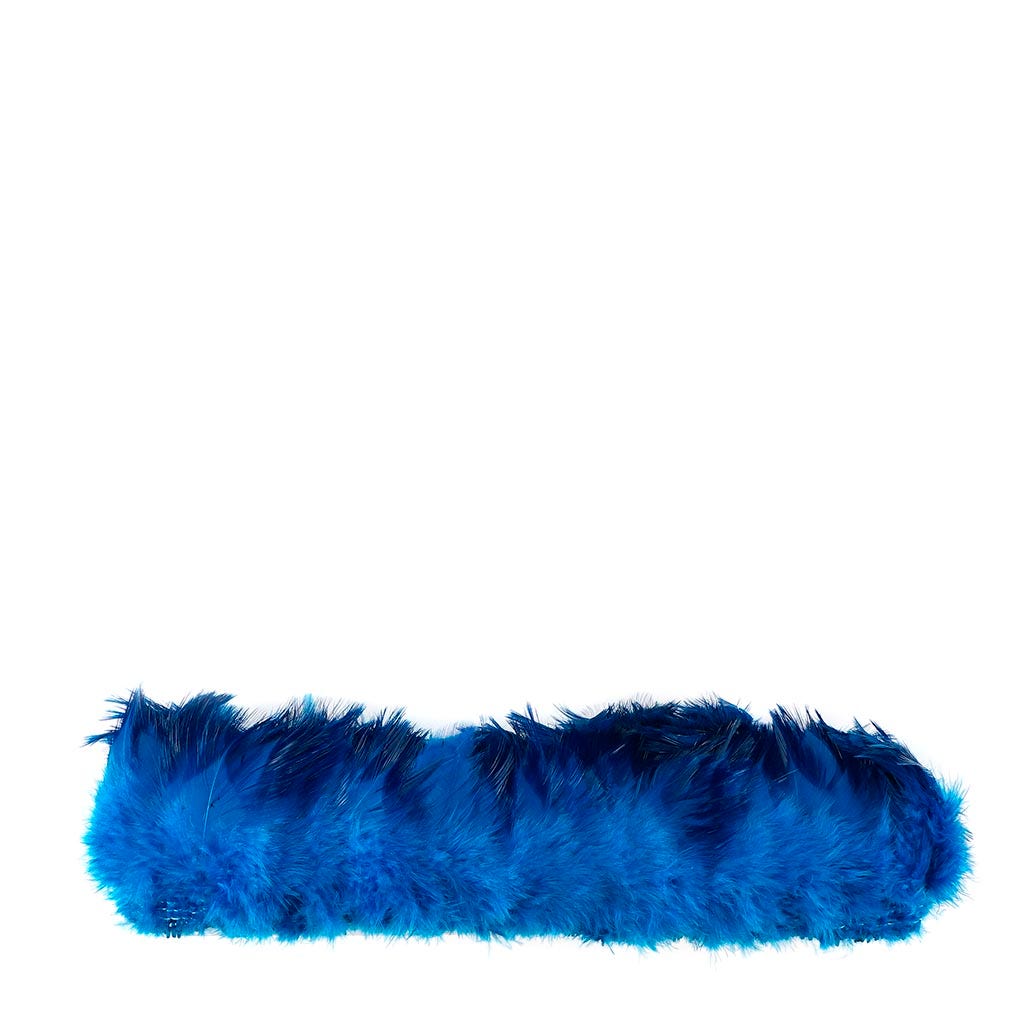 Rooster Hackle-White-Dyed - Dark Turquoise