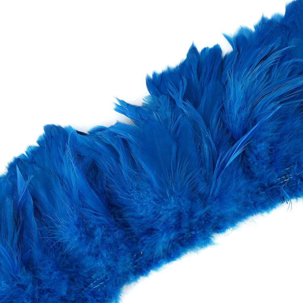 Rooster Schlappen-White-Dyed - Dark Turquoise