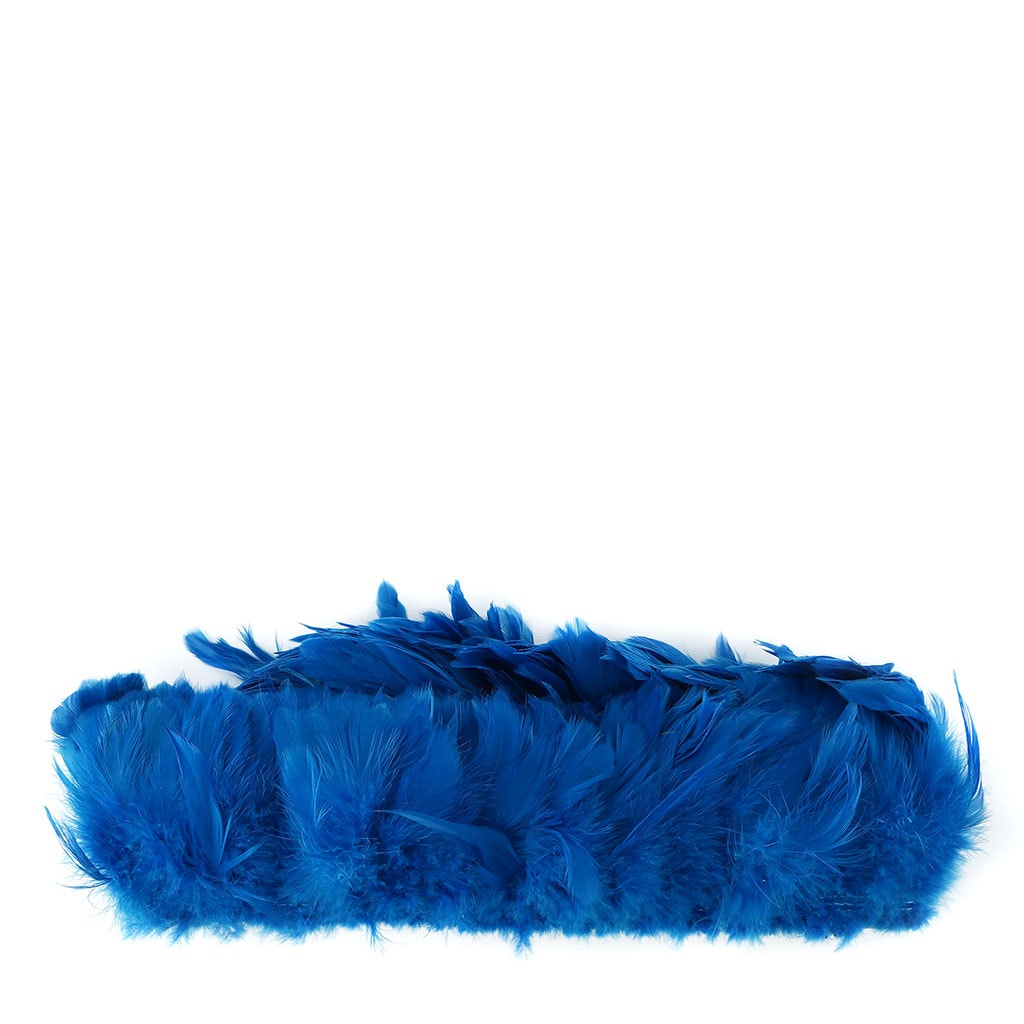 Rooster Schlappen-White-Dyed - Dark Turquoise