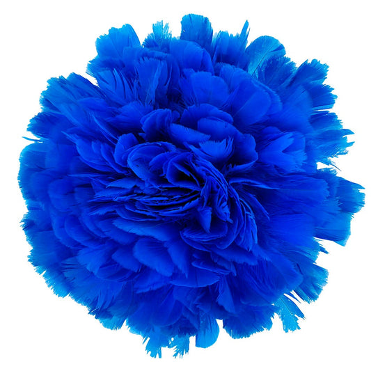 Parried Turkey Ruff Feathers - 1/2YD - Dark Turquoise