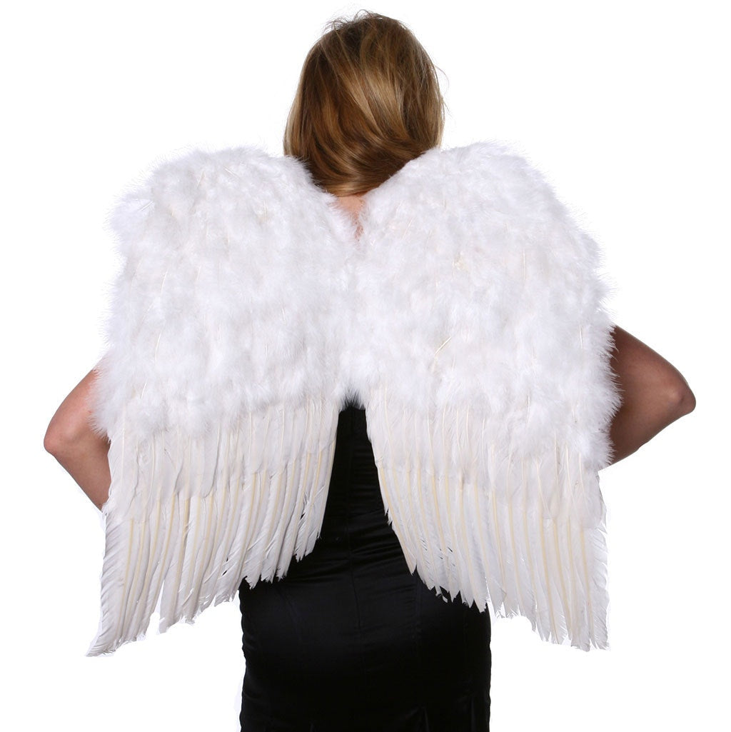 Medium White Cosplay Costume Feather Angel Wings - White