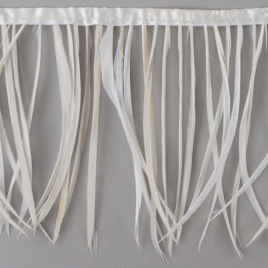 Goose Biot Feather Fringe - White
