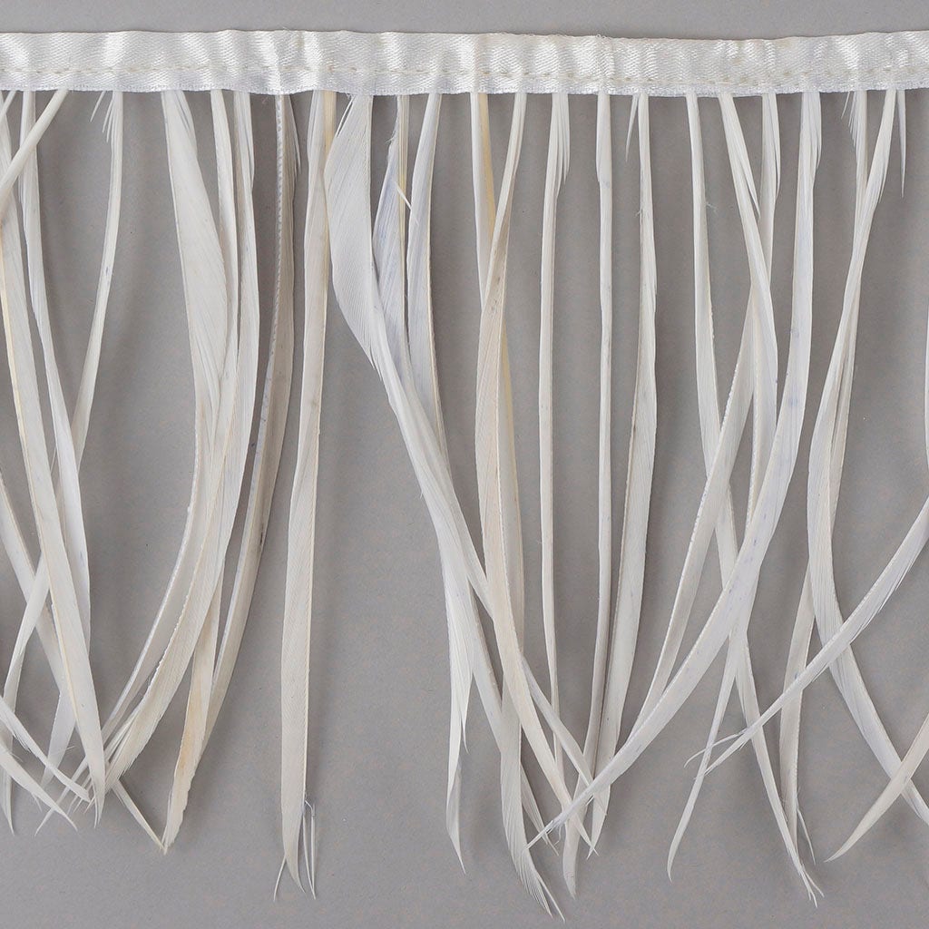 Goose Biot Feather Fringe White