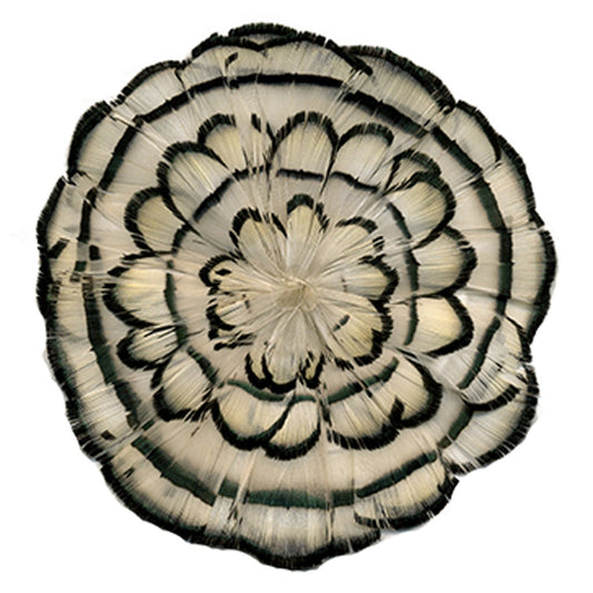 White-Black-Pheasant Medallion - Natural