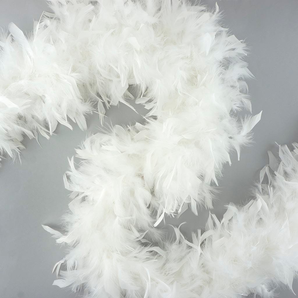 Chandelle Feather Boa - Heavyweight  - White