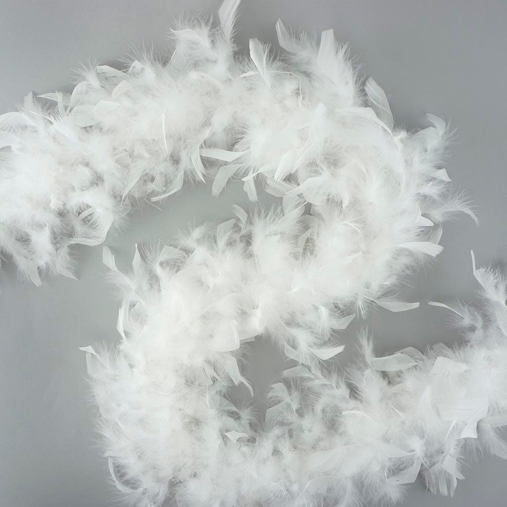 Chandelle Feather Boa - Lightweight - White