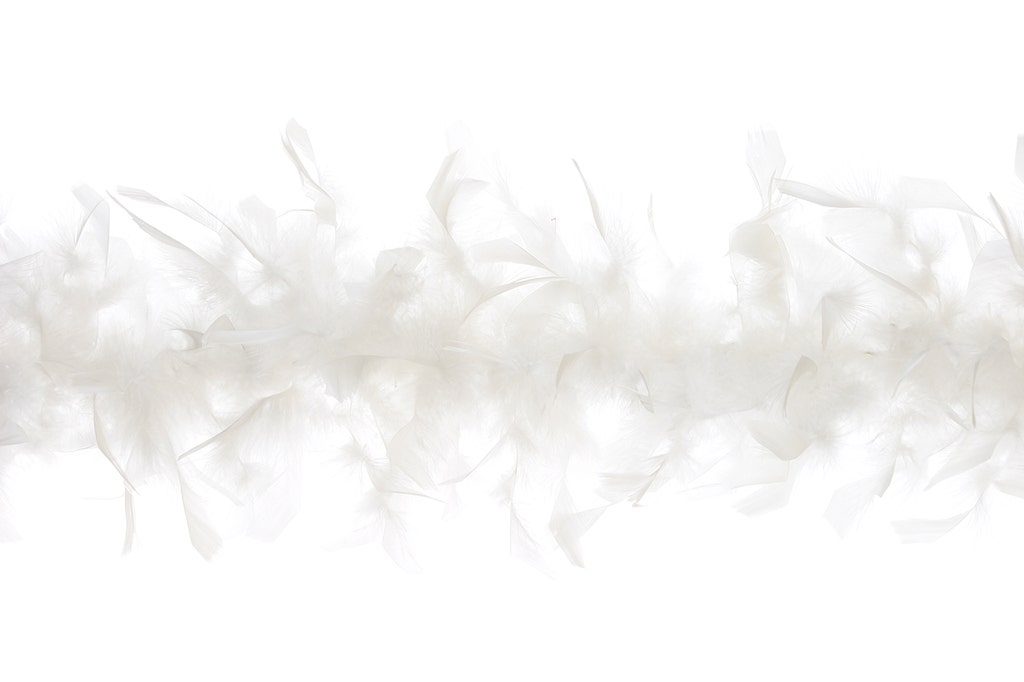 Chandelle Feather Boa - Lightweight - White