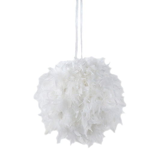 Chandelle Feather Pom Poms - White - 18"