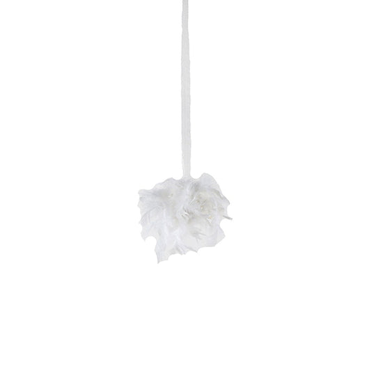 Chandelle Feather Pom Poms - White - 6"