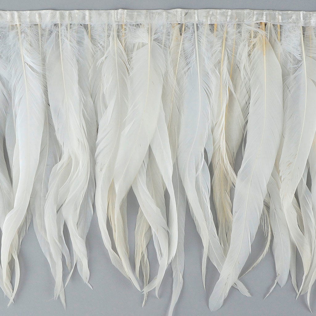 White Coque Fringe - 10 -12"