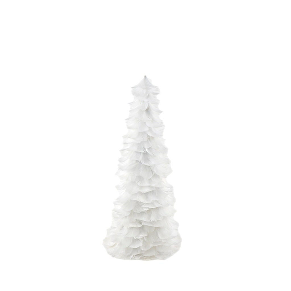 Goose Coquille Feather Tree - White - 18"