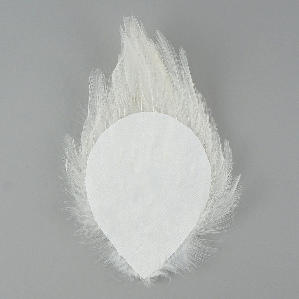Hackle Feather Pad Dyed - White