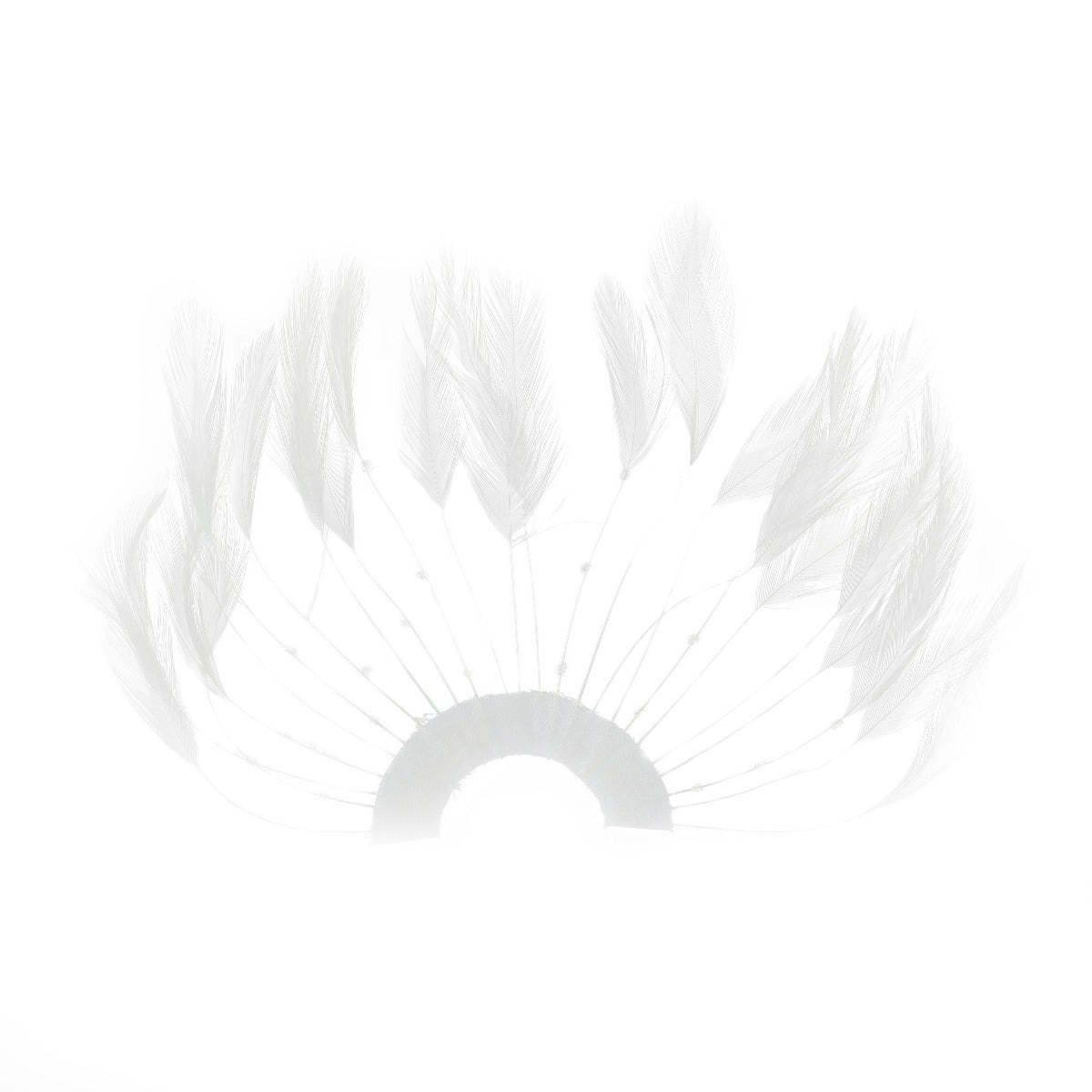 Feather Hackle Plates Solid Colors - White
