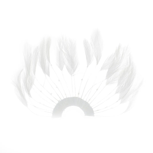Feather Hackle Plates Solid Colors - White