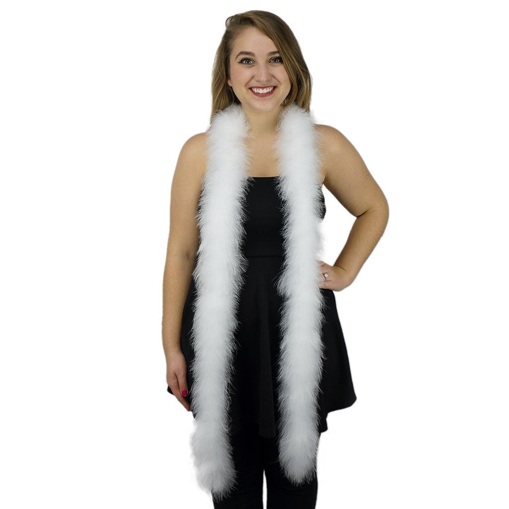 Extra Thick Marabou Feather Boa - White