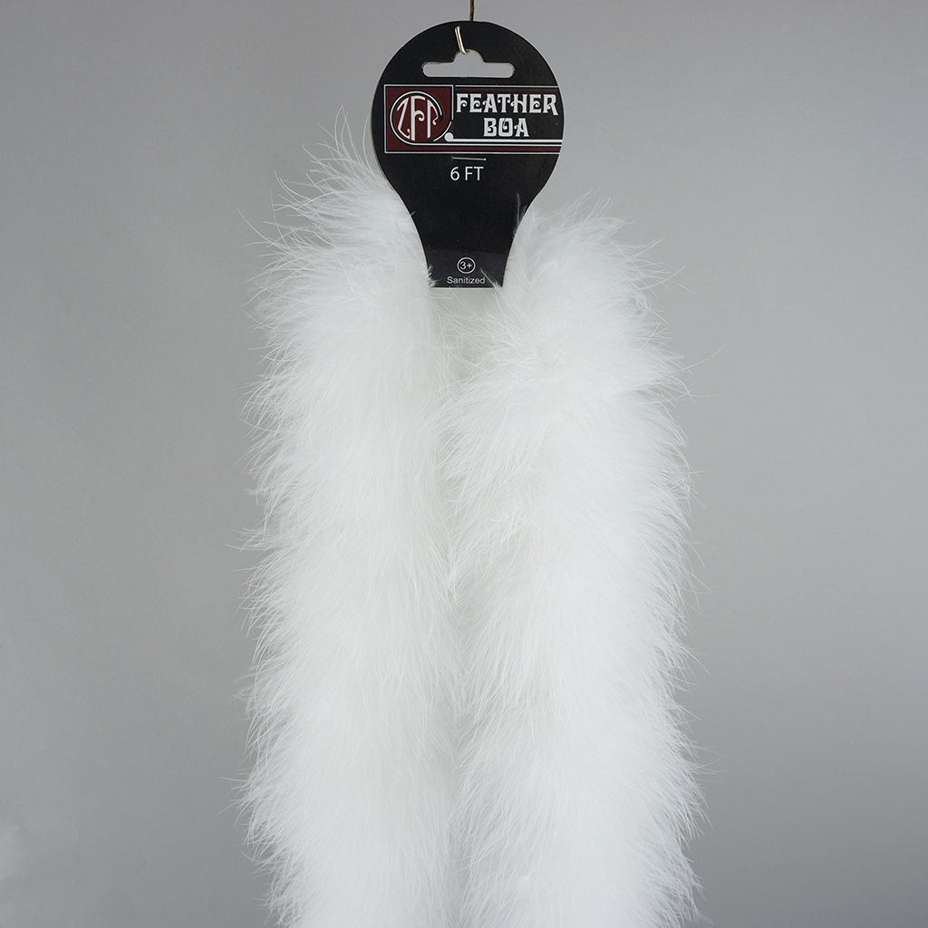 Extra Thick Marabou Feather Boa - White