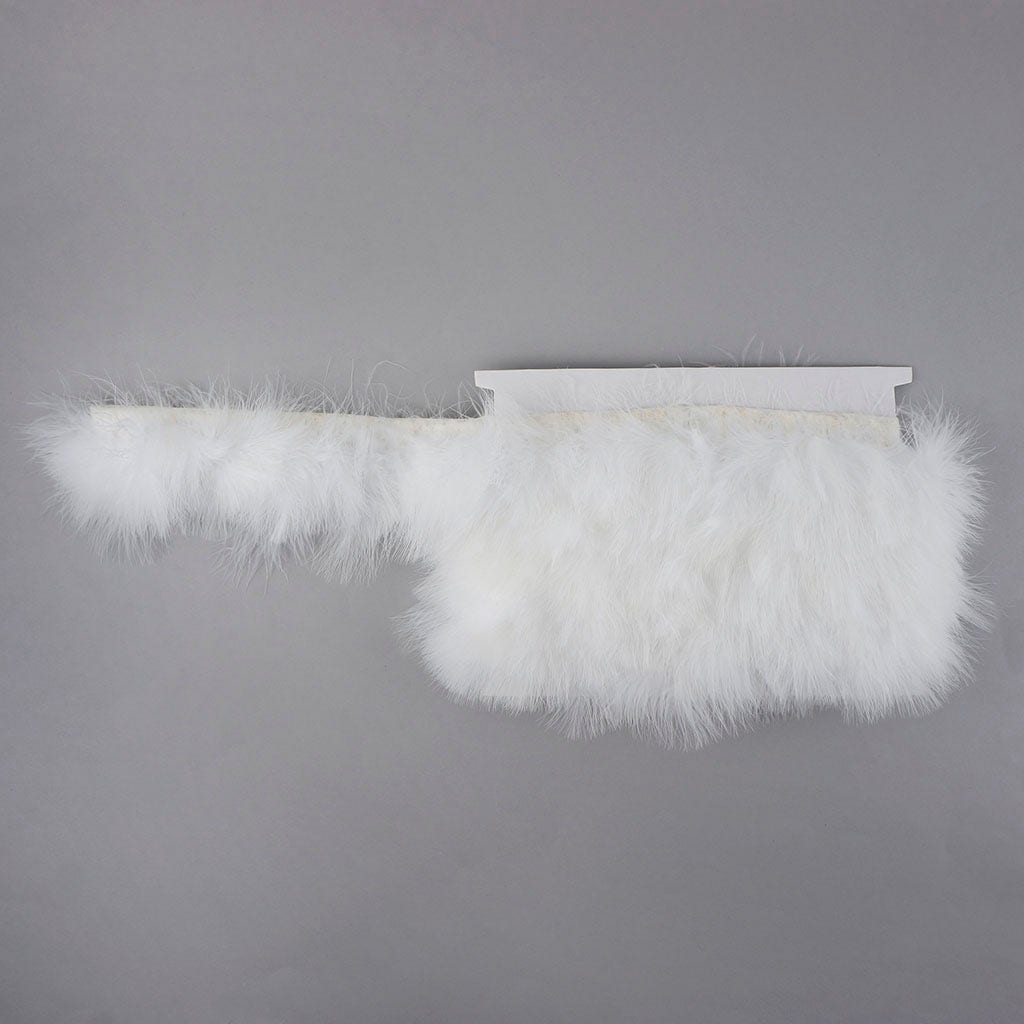 Marabou Feather Fringe - White