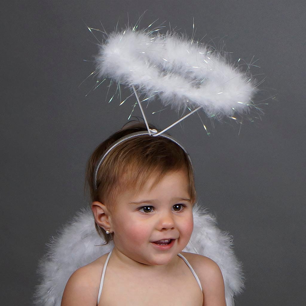 Marabou Feather Halo - White/Opal Lurex