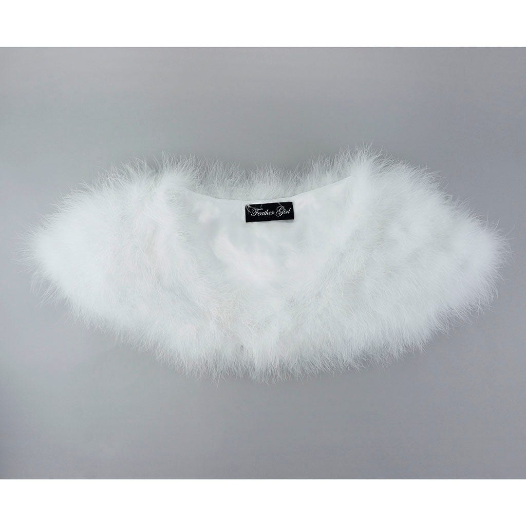 Marabou Feather Shawl w/Hook - White