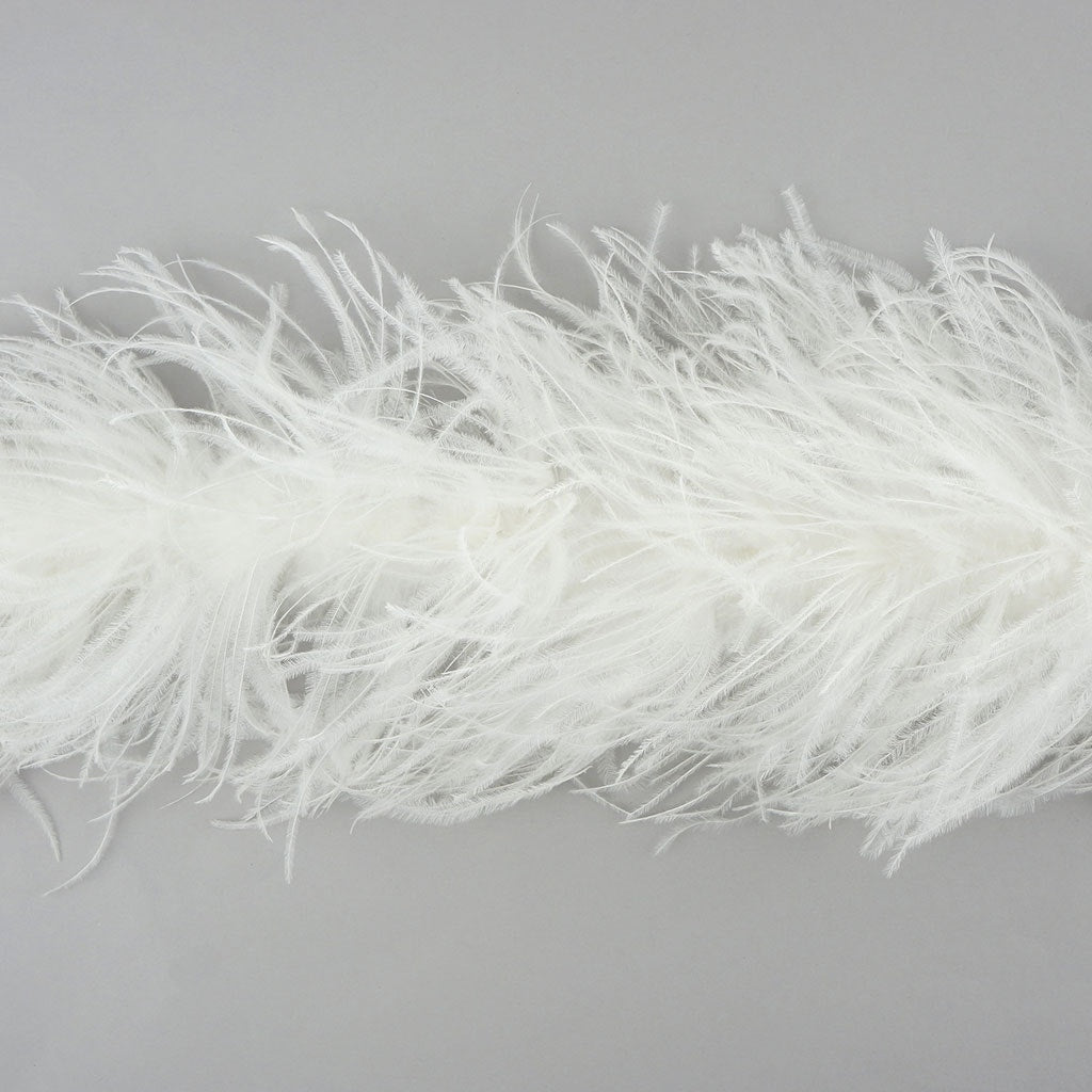 White 4 Ply Ostrich Feather Boa