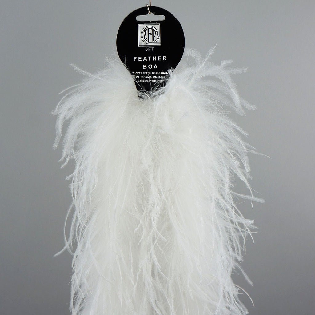 White 3 Ply Ostrich Feather Boa